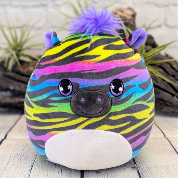 Ravalia the Rainbow Zebra 8" Squishmallow - Picture 1 of 10